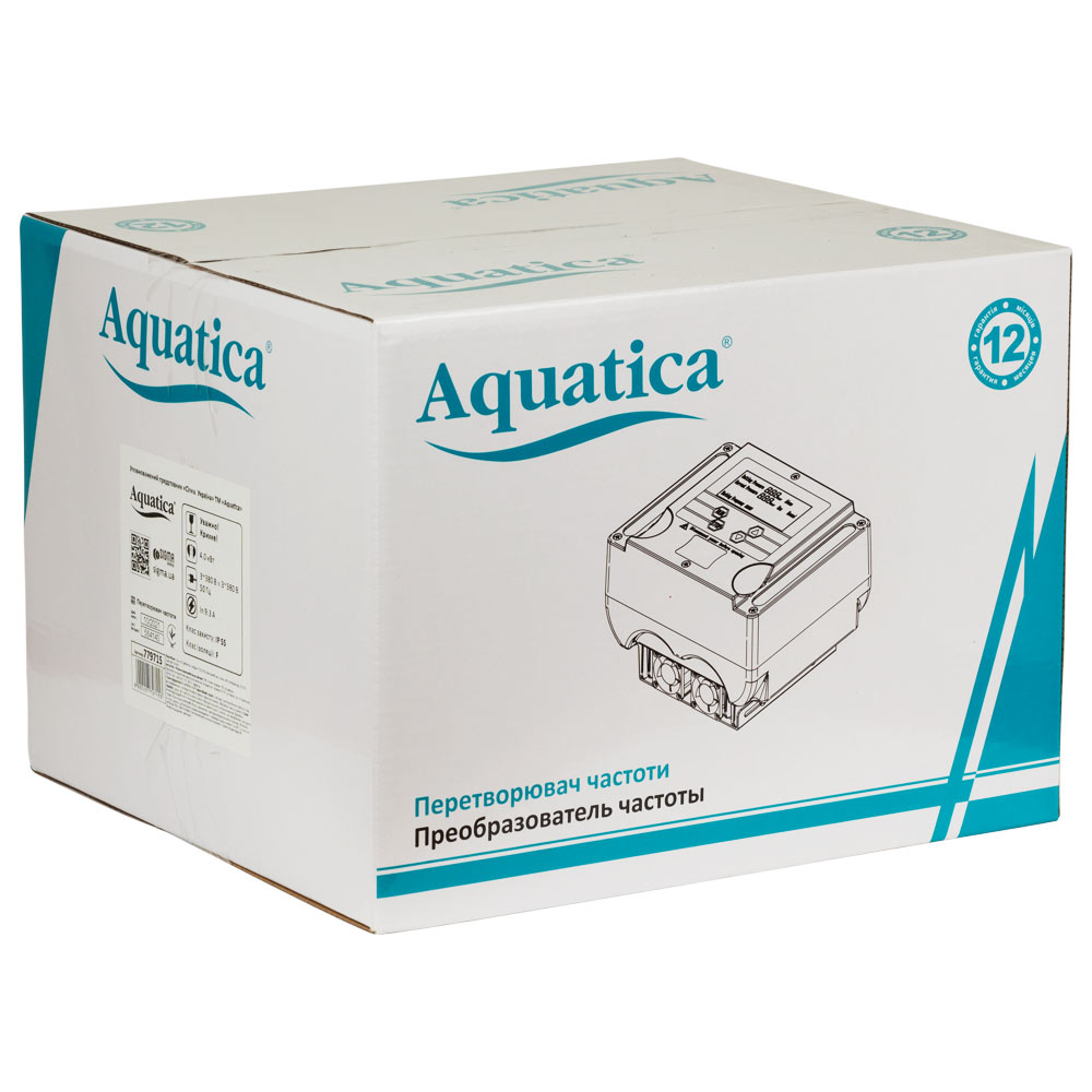 Перетворювач частоти Aquatica 3~380В x 3~380В до 4.0кВт з датчиком тиску (AVF-4.0ТL)
