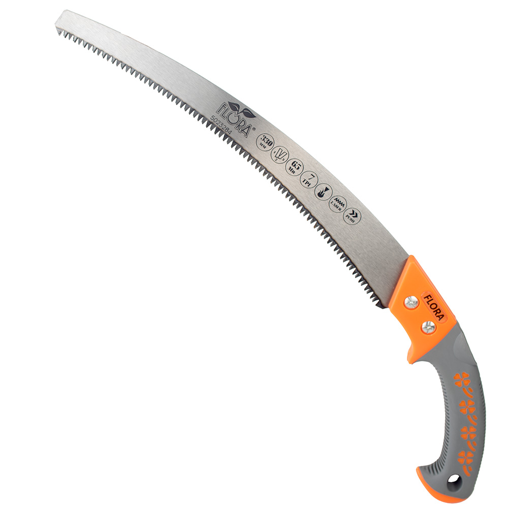 Пила садова Flora вигнута 330 мм 7TPI з чохлом