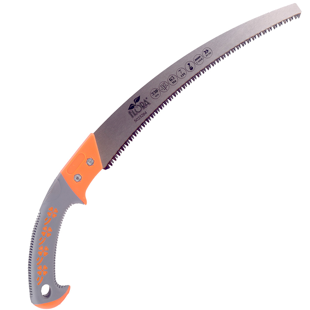 Пила садова Flora вигнута 330 мм 7TPI з чохлом
