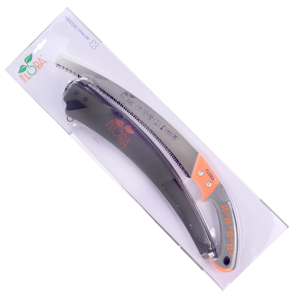 Пила садова Flora вигнута 330 мм 7TPI з чохлом