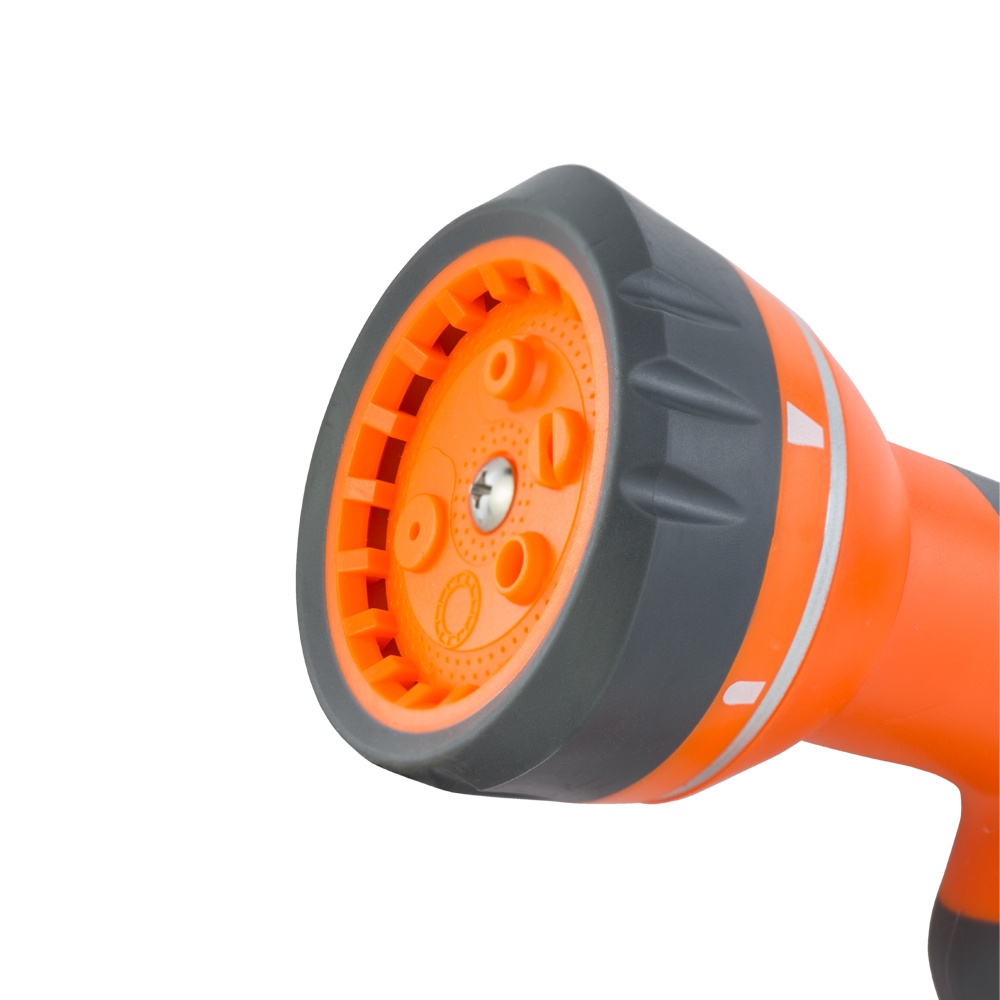 Пістолет-розпилювач Flora 6-ти режимний (ABS + TPR) помаранчево-чорний