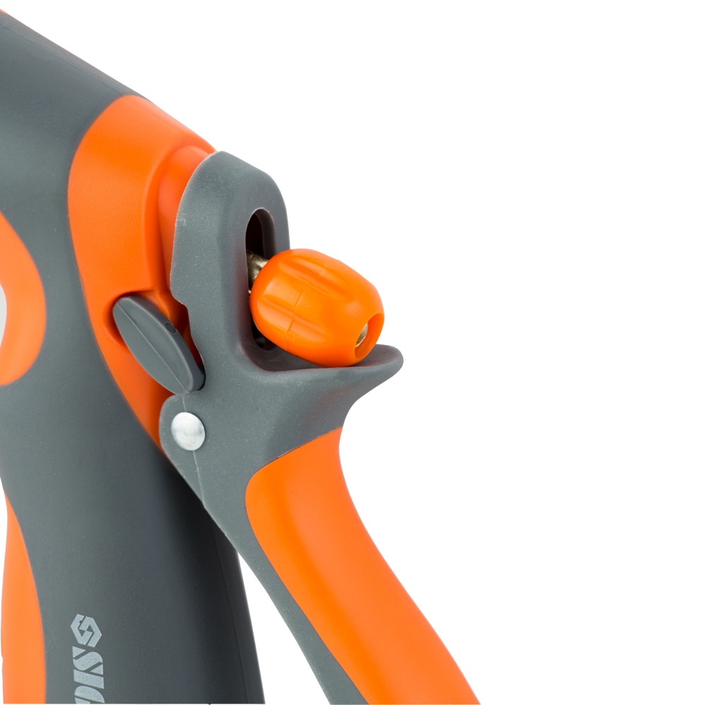 Пістолет-розпилювач Flora 6-ти режимний (ABS + TPR) помаранчево-чорний