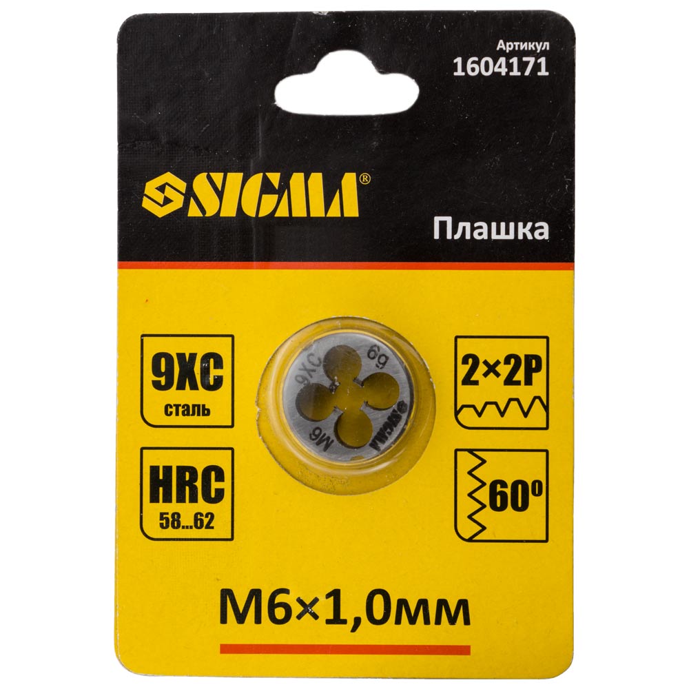 Плашка Sigma М6 x 1.0 мм