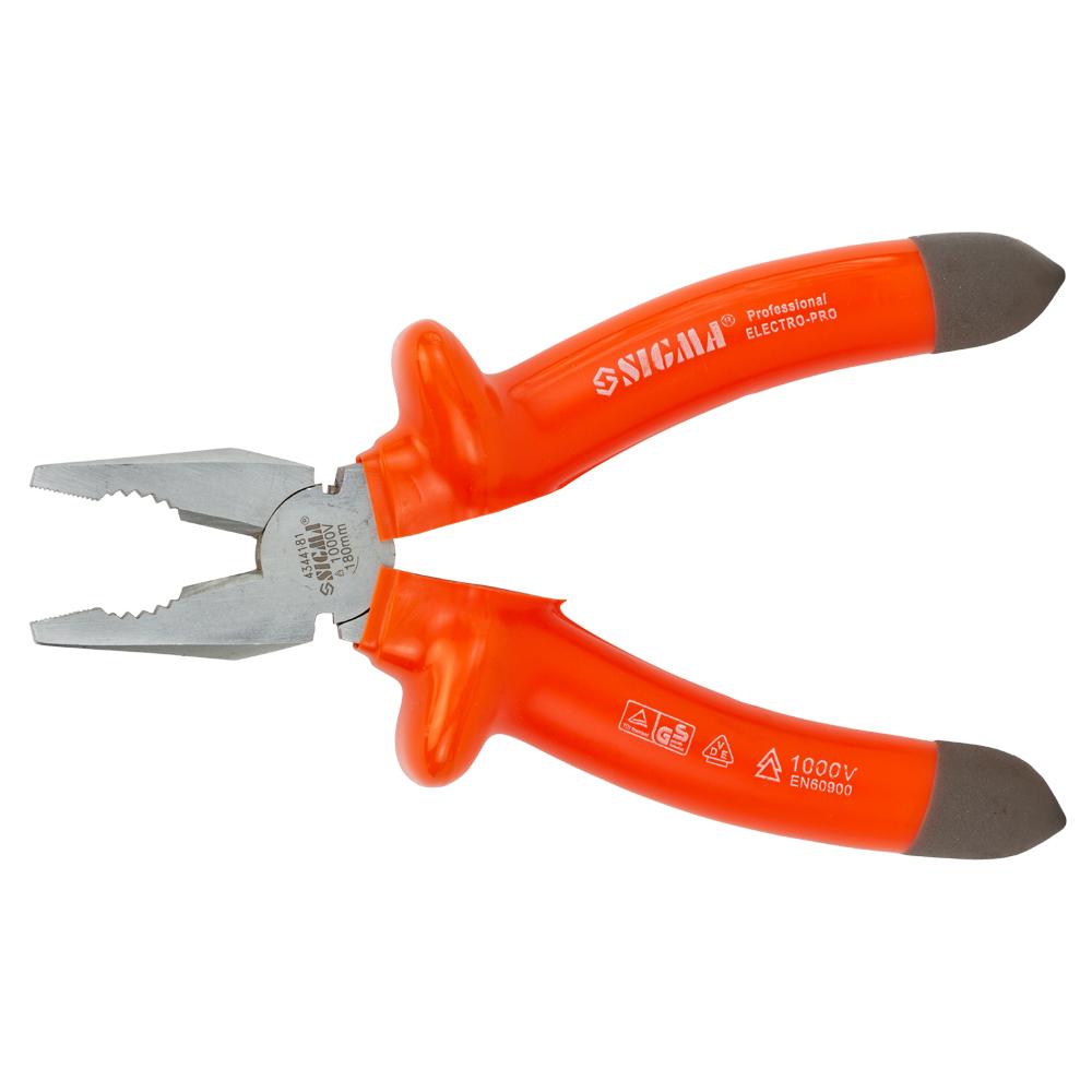 Плоскогубці Sigma 1000В діелектричні 180 мм