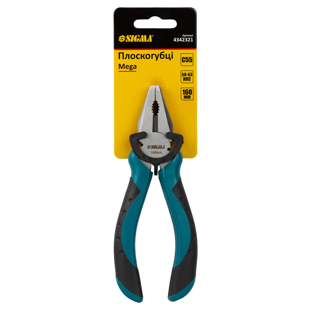 Плоскогубці Sigma Mega 160 мм