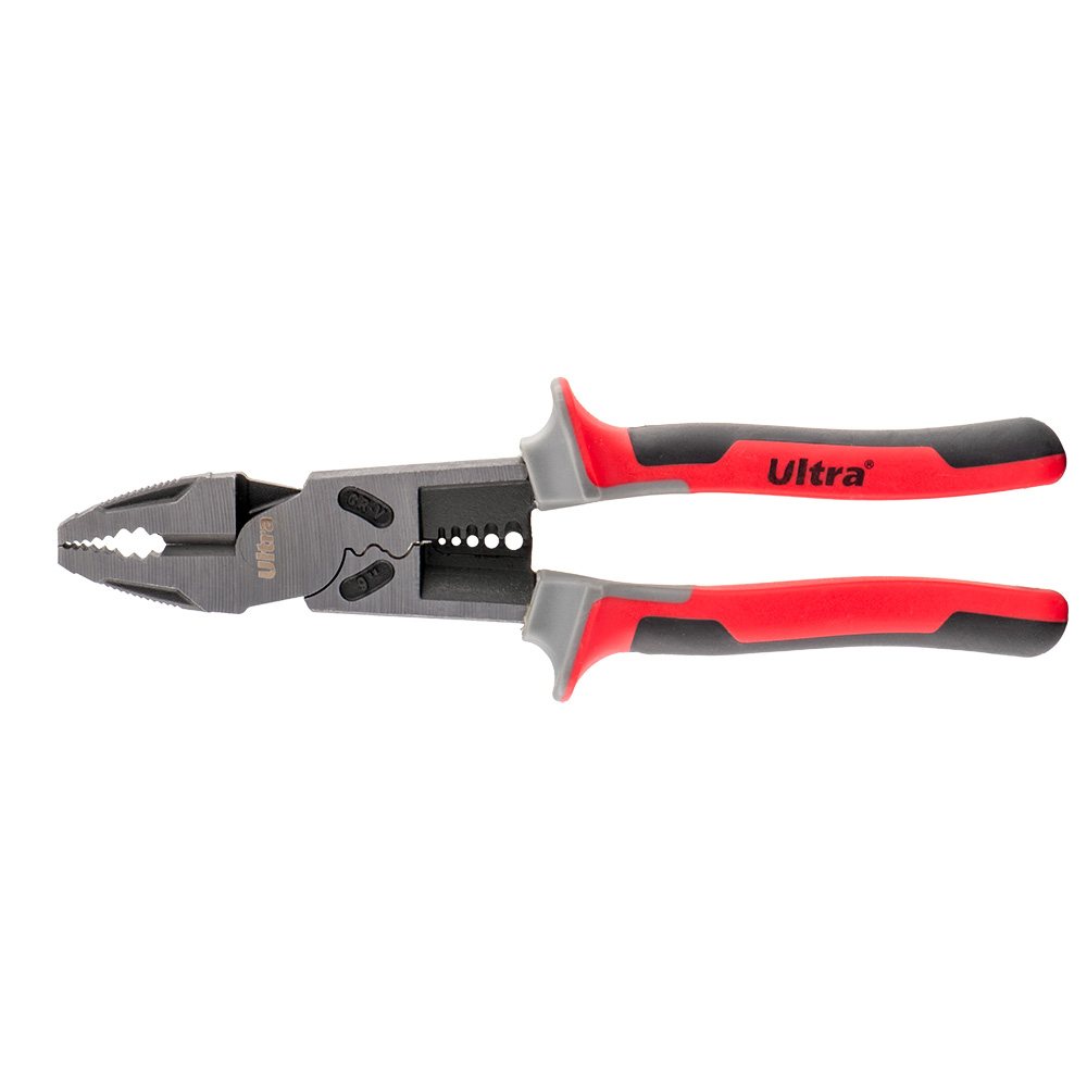 Плоскогубці Ultra CrV багатофункціональні зі знімачем ізоляції 225 мм AWG 8, 10, 12, 14, 16 (1.28-3.27 мм)