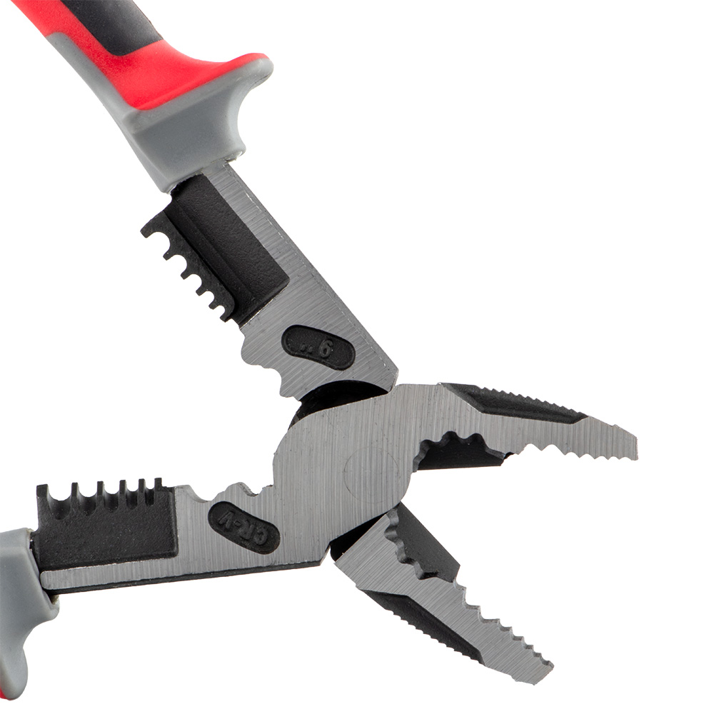 Плоскогубці Ultra CrV багатофункціональні зі знімачем ізоляції 225 мм AWG 8, 10, 12, 14, 16 (1.28-3.27 мм)