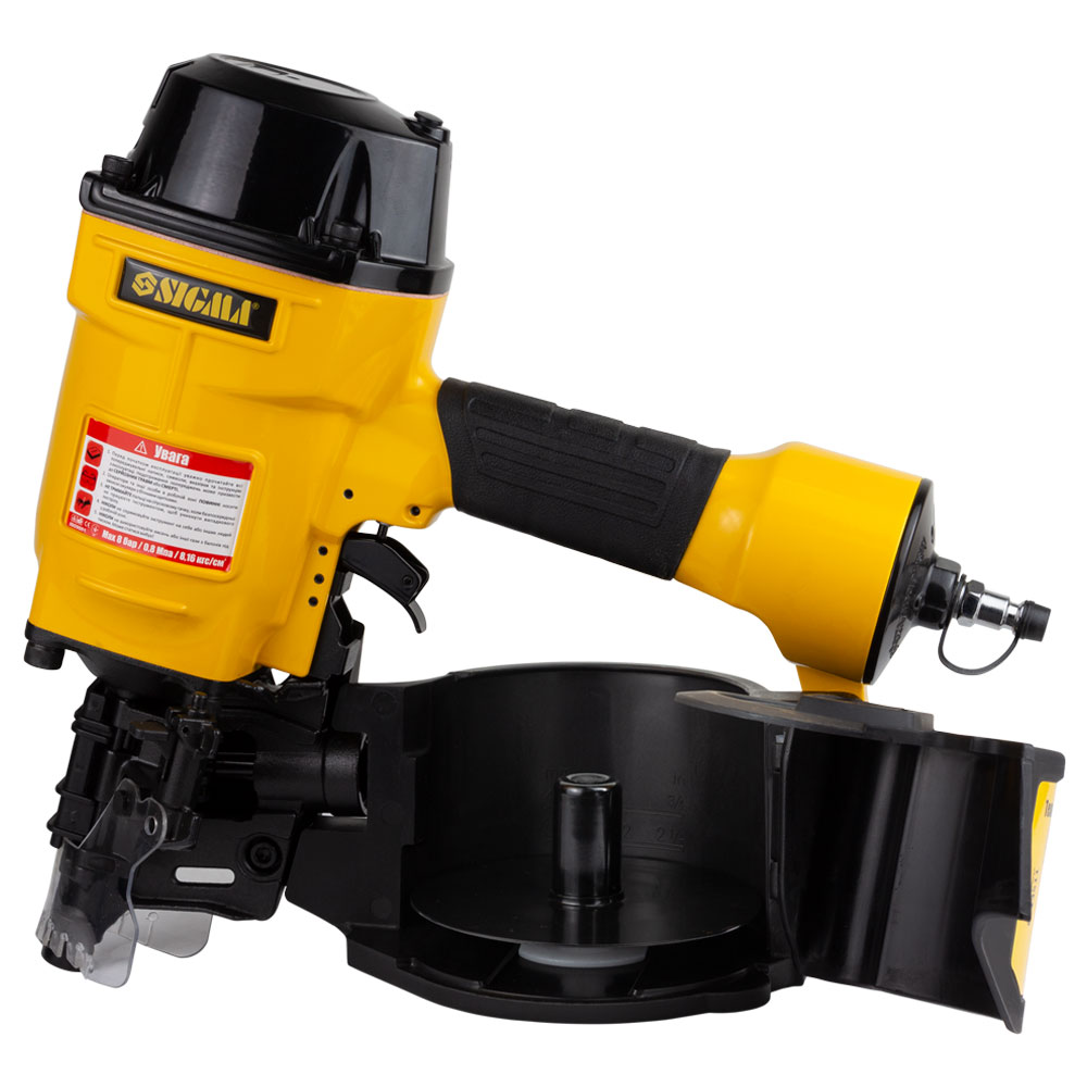 Пневмопістолет Sigma цвяхозабивний котушковий 1.56л/удар 8бар цвяхи 45-70 мм