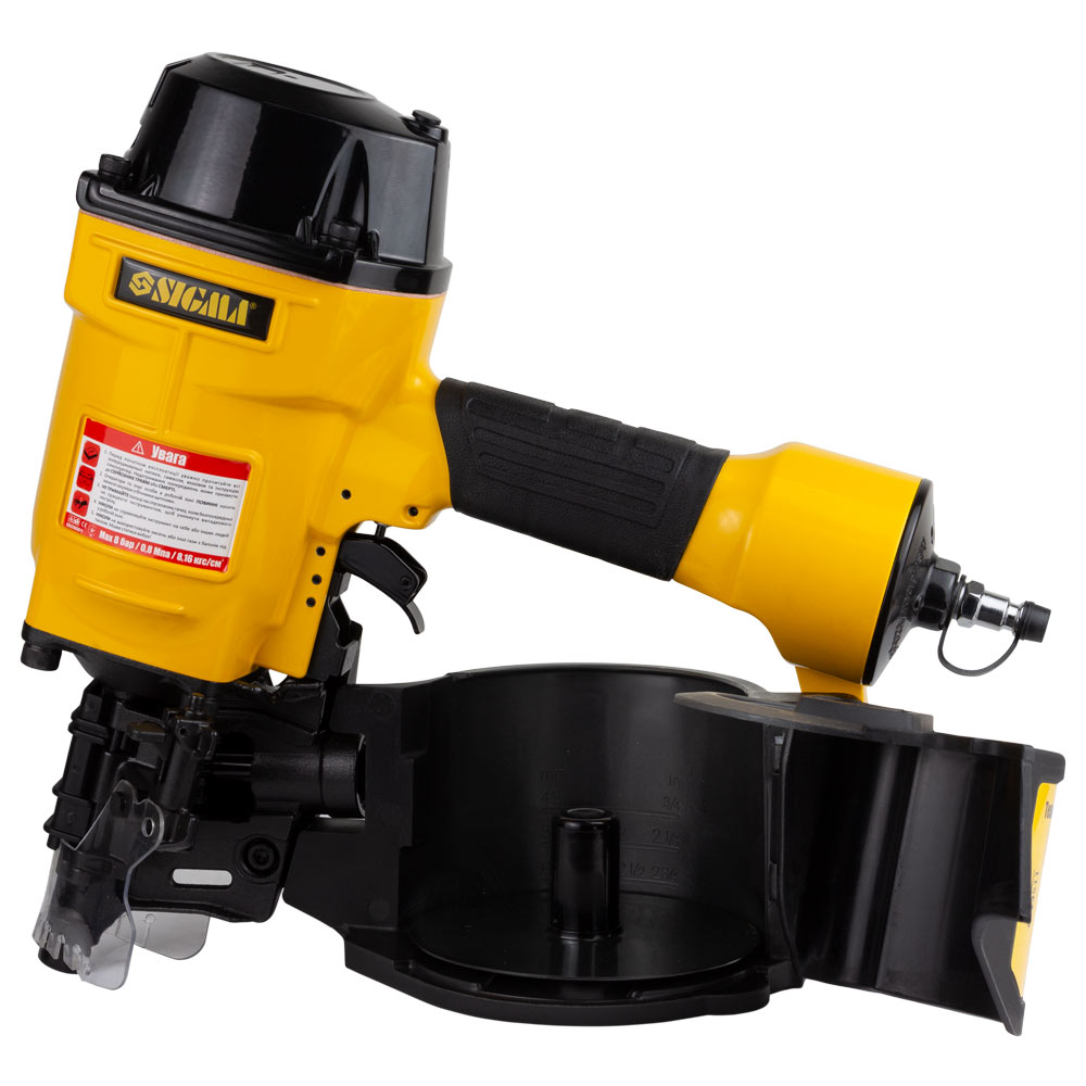 Пневмопістолет Sigma цвяхозабивний котушковий 1.56л/удар 8бар цвяхи 45-70 мм