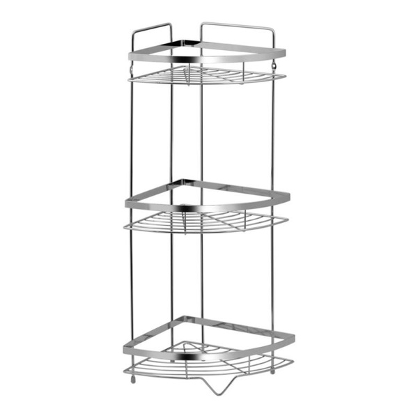Полиця кутова Lidz Oreo 0606 3 ярусна Chrome (LDORE0606CRM32484)
