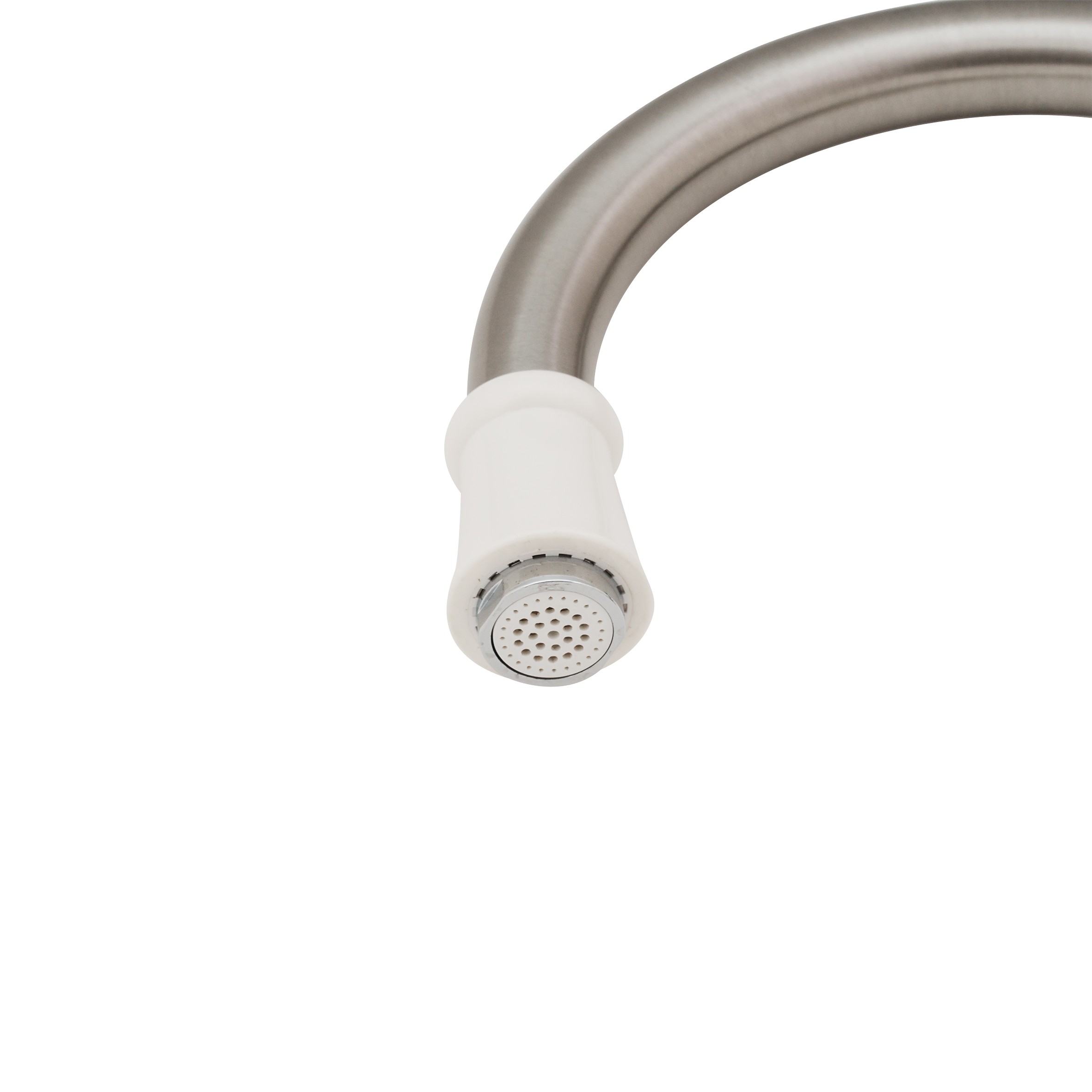 Проточний кран-водонагрівач кухонний для кухні Lidz Warm 059 White / Nickel (LDWAR059WNK35878)