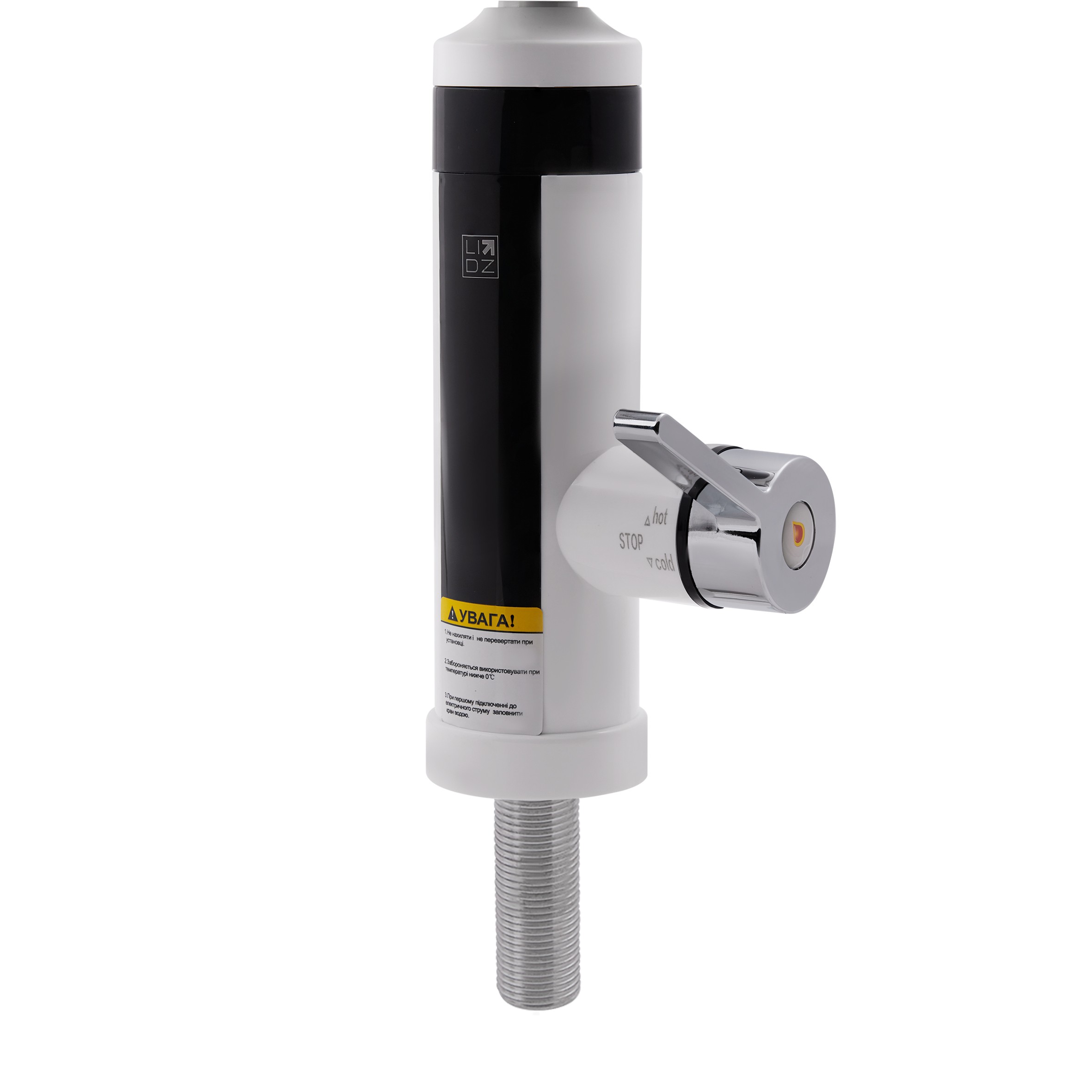 Проточный кран-водонагреватель кухонный для кухни Lidz Warm 061 White / Chrome (LDWAR061WCR35431)