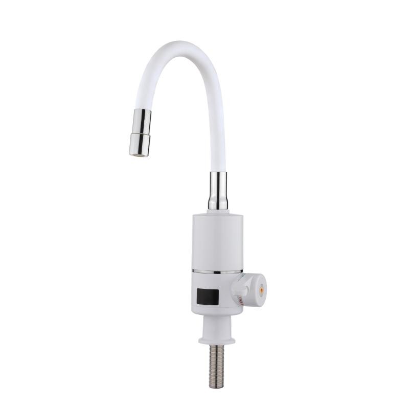 Проточный кран-водонагреватель с гибким изливом для кухни Lidz Warm 065 White/White (LDWAR065WHI49097)
