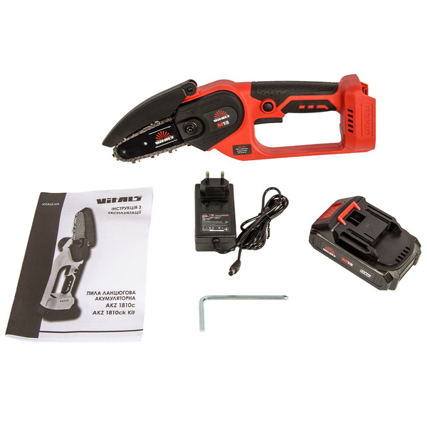 Пила цепная аккумуляторная Vitals AKZ 1810ck Kit