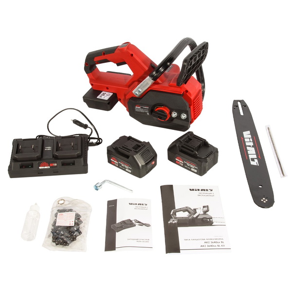 Пила цепная аккумуляторная Vitals AKZ 3640sx BL Kit