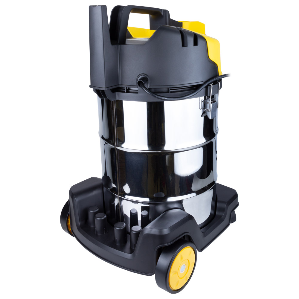 Пылесос Vortex строительный 1400Вт 3.2 м 3 м³/мин 22КПа нержавеющий бак 30 л