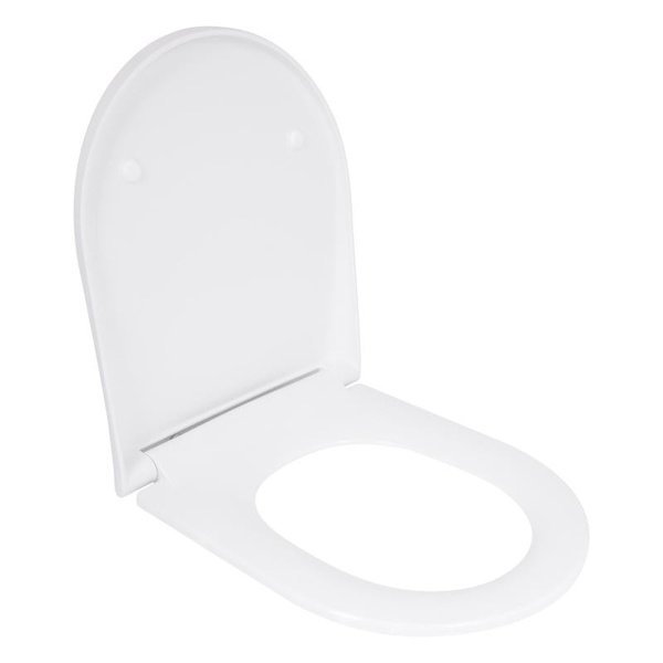 Сиденье для унитаза Qtap (Robin 490, Scorpio 490) 430 x 363 x 60 мм, White, с микролифтом, Slim Duroplast, MagLock (QTSC179W48915)