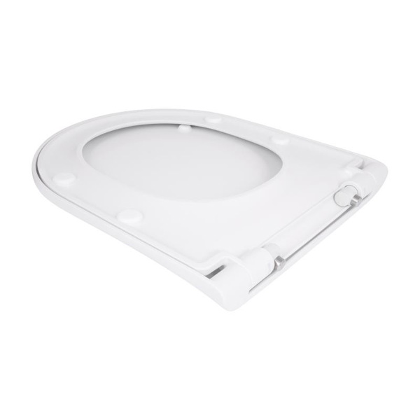 Сиденье для унитаза Qtap (Robin 490, Scorpio 490) 430 x 363 x 60 мм, White, с микролифтом, Slim Duroplast, MagLock (QTSC179W48915)