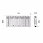 Радиатор биметаллический Thermo Alliance Bi-Ferrum 300/100