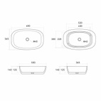Раковина-чаша Qtap Cardinal 600 х 380 х 140 мм White (QT04116257W)