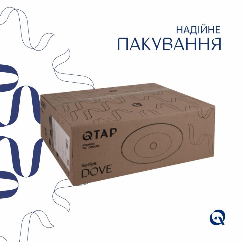 Раковина-чаша Qtap Dove 415x340x140 Matt black (QT06116062AMB)