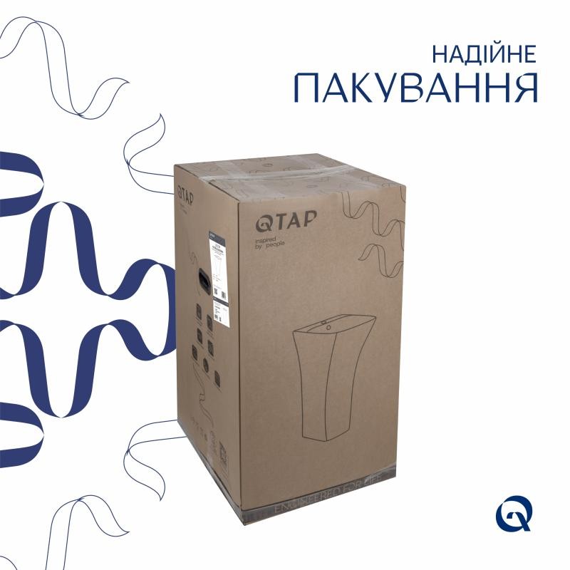 Раковина для підлоги моноблок Qtap Crow 445x420x840 White (QT0511G315WN)