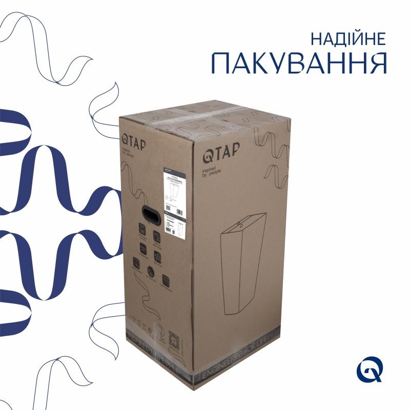 Раковина для підлоги моноблок Qtap Tern 440х380х830mm White (QT1711G302WN)