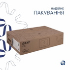 Раковина накладна Qtap Virgo N прямокутна без донного клапана WHITE (QT18116308W)