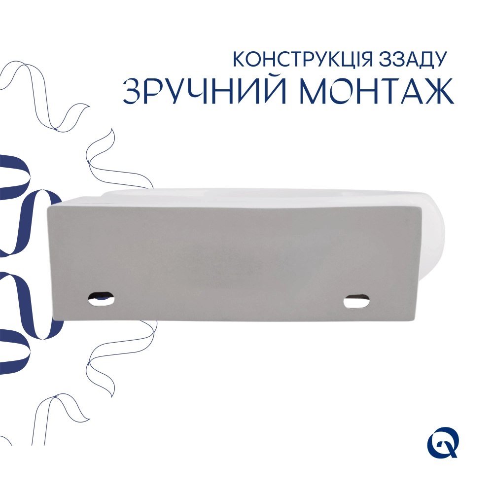 Раковина Qtap Leo права 430x285x160 White (QT11111008RW)