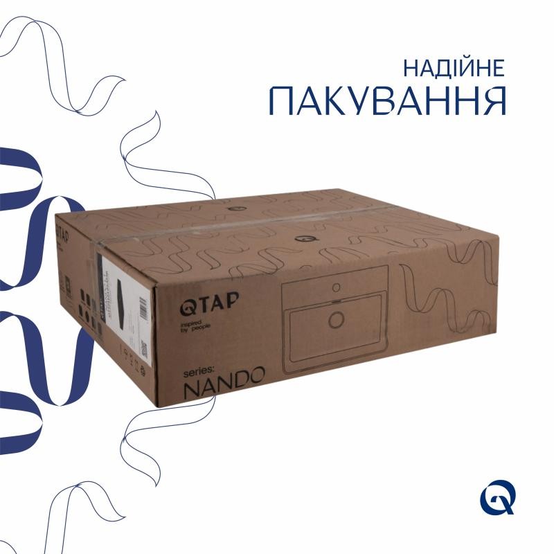 Раковина Qtap Nando LT 500 х 420 х 130 Matt black (QT12116146AMB)