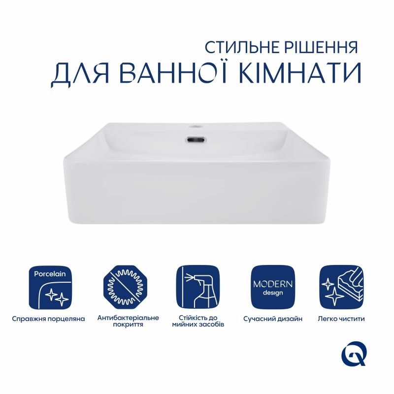 Раковина Qtap Nando LT 500х420х130 White (QT12116146AW)