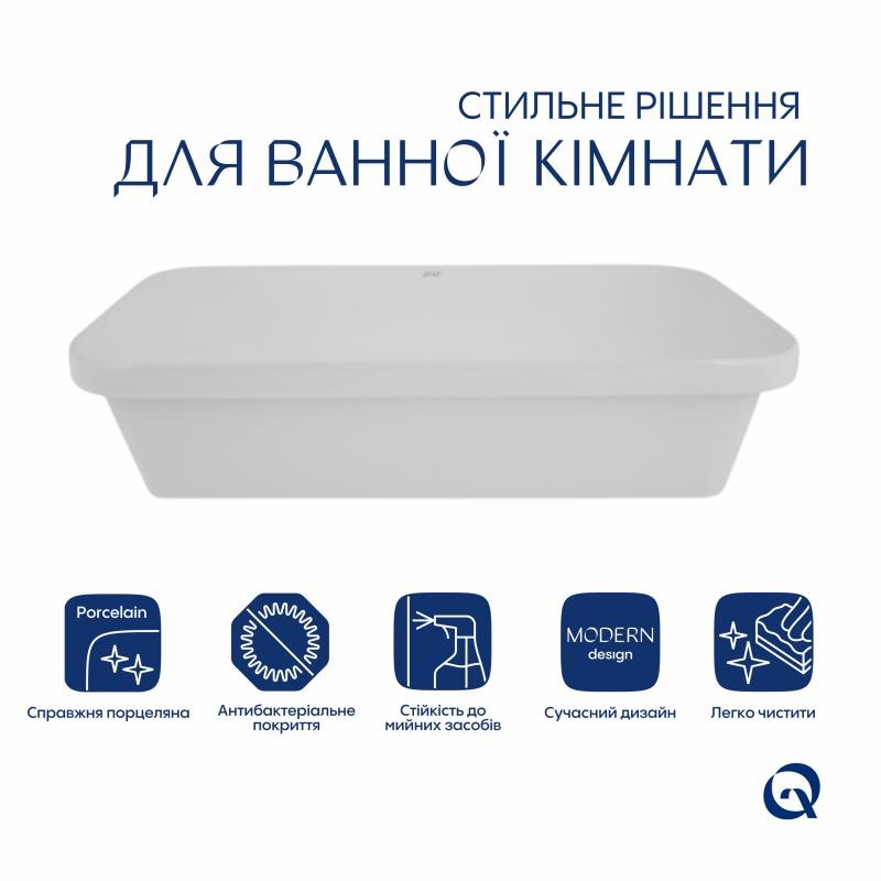 Раковина Qtap Scorpio 615 х 390 х 150 White (QT1411K491WN)