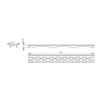Решетка для линейного трапа Qtap Grate FD600 (BLA)