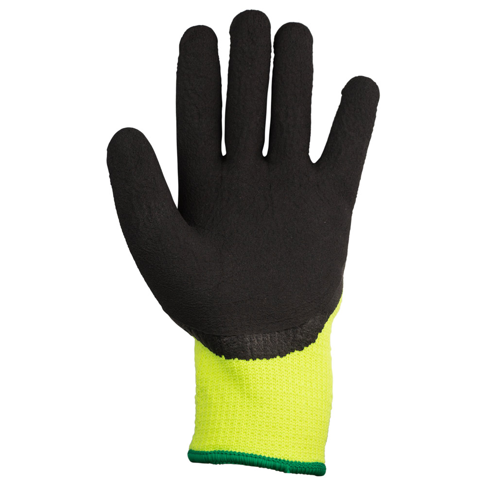 Рукавички Grad трикотажні з частковим латексним покриттям утеплені р10 (неоновий манжет) КРАТНО 12 парам