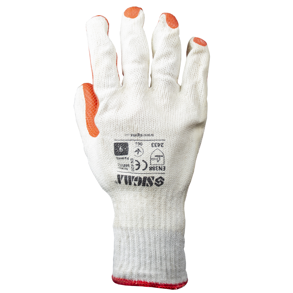 Рукавички Sigma скляра (помаранчеві, манжет)