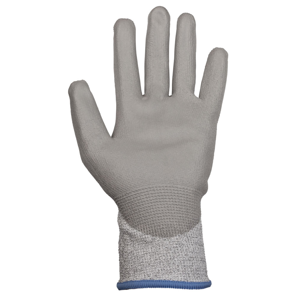 Перчатки Sigma трикотажные Антипорез с частичным ПУ покрытием р10 (серый-манжет) КРАТНО 12 парам