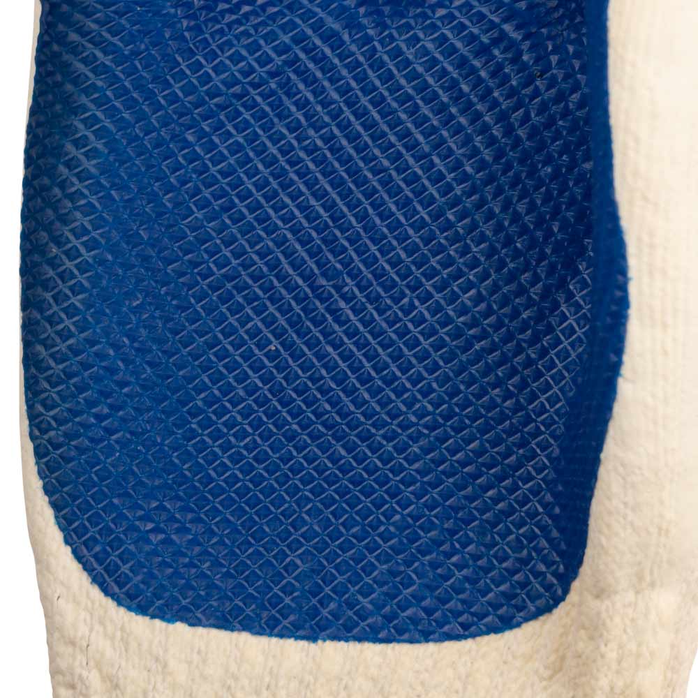 Перчатки Sigma трикотажные стекольщика с двойным латексным покрытием усиленные р10 (синие, манжет)