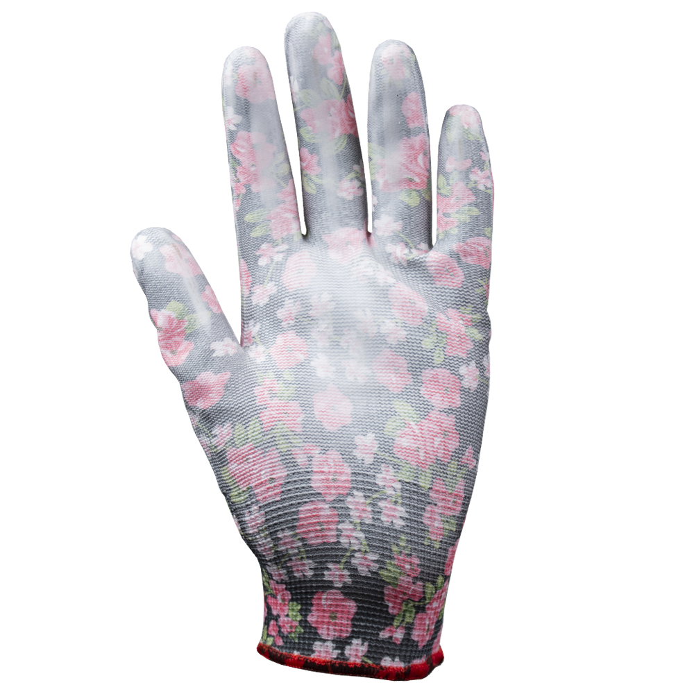 Рукавички Sigma трикотажні з частковим ПУ покриттям р7 (чорні, манжет)