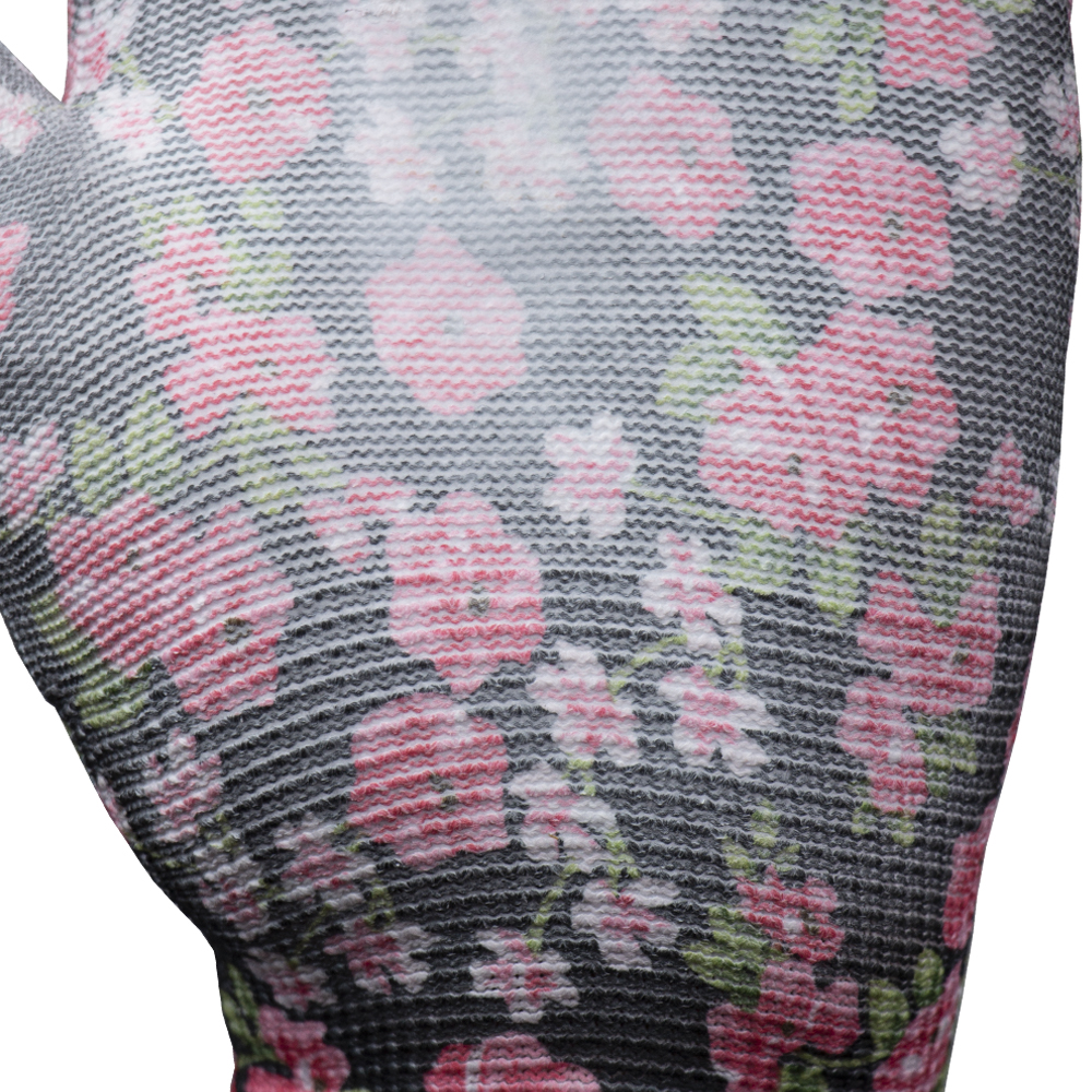 Рукавички Sigma трикотажні з частковим ПУ покриттям р7 (чорні, манжет)