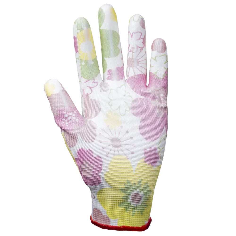 Рукавички Sigma з ПУ покриттям (білі, манжет)