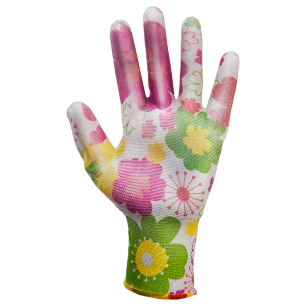 Рукавички Sigma з ПУ покриттям р8 (білі, манжет)