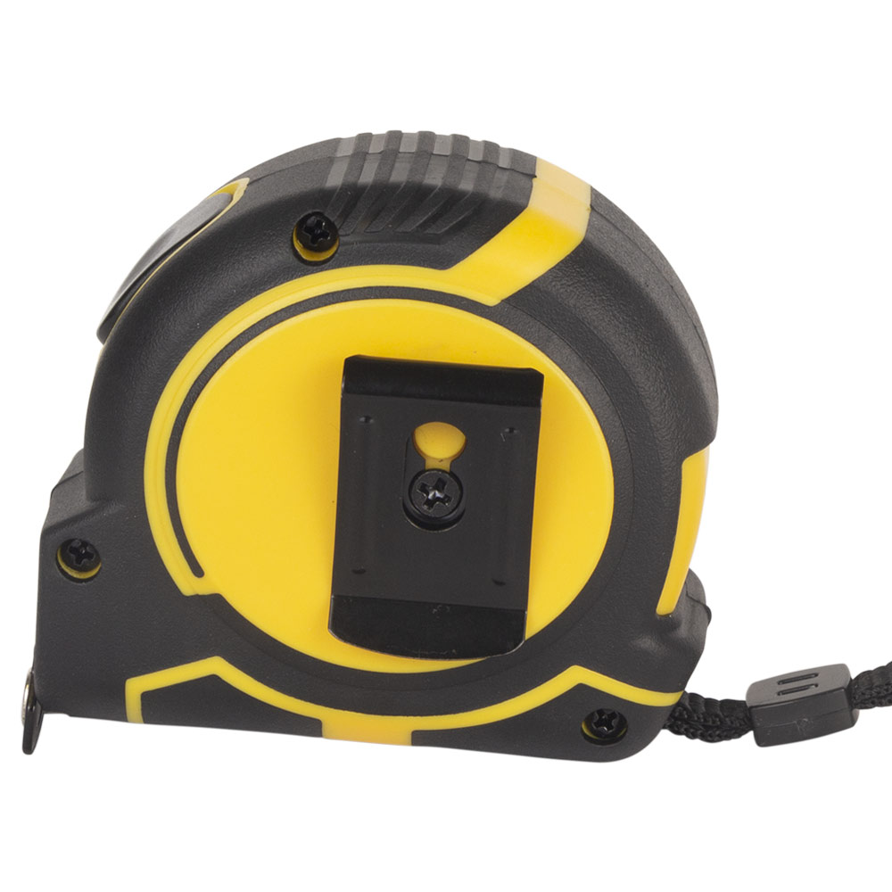 Рулетка Sigma ClickLock магнітна обгумована нейлонове покриття автостоп 5 м х 19 мм