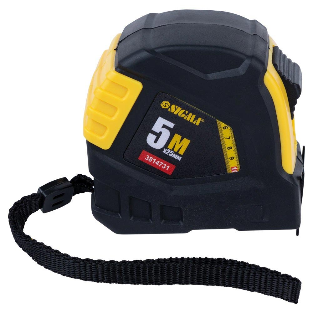 Рулетка Sigma обгумована 5 м × 25 мм