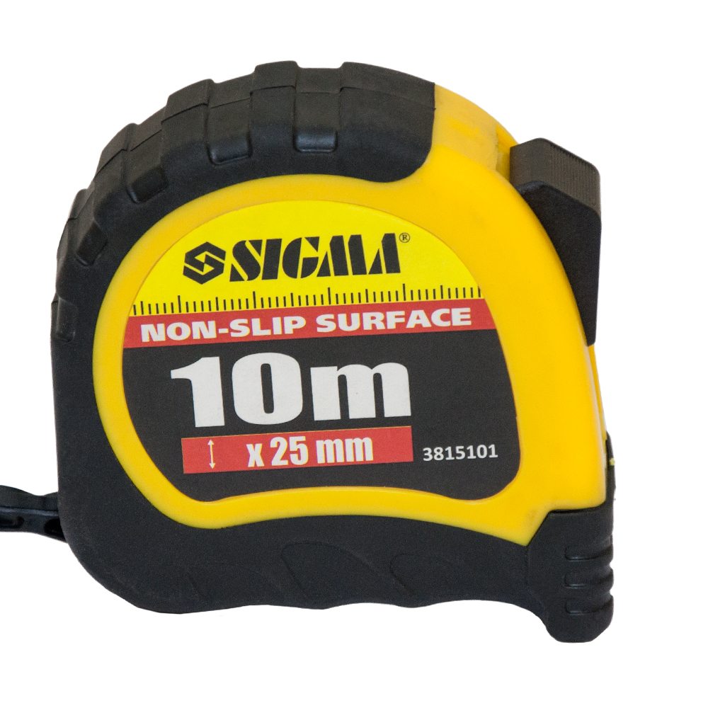 Рулетка Sigma Shiftlock 10 м × 25 мм