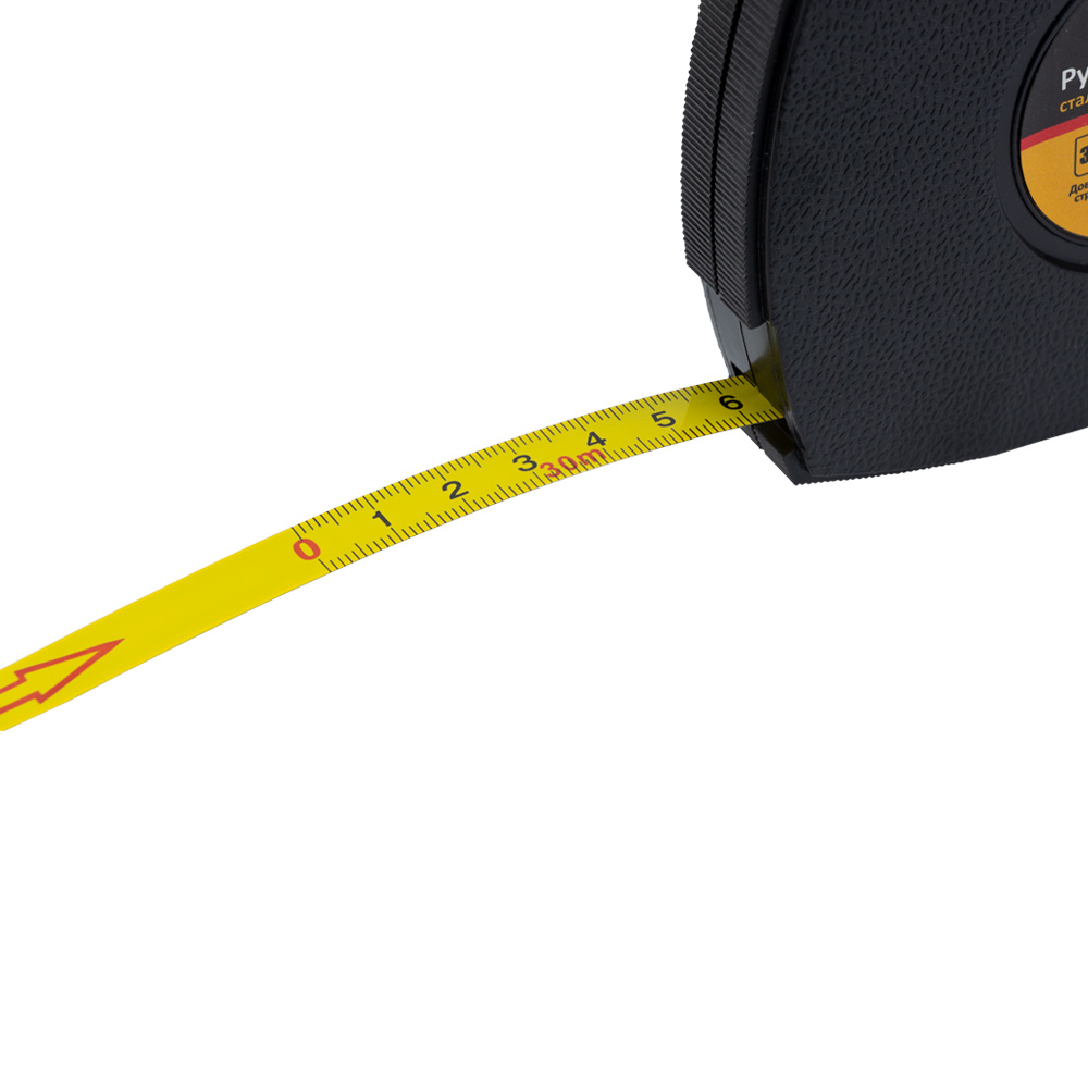 Рулетка Sigma сталева стрічка 30 м х 10 мм (чорна)