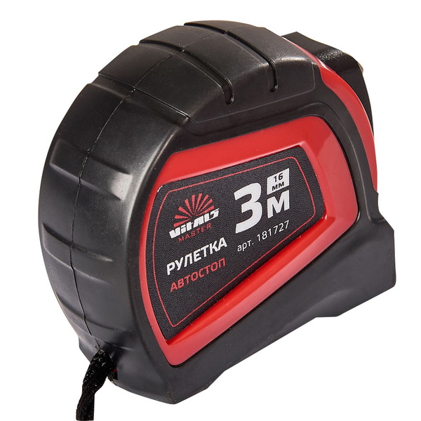 Рулетка Vitals Master 3 м х 16 мм автостоп