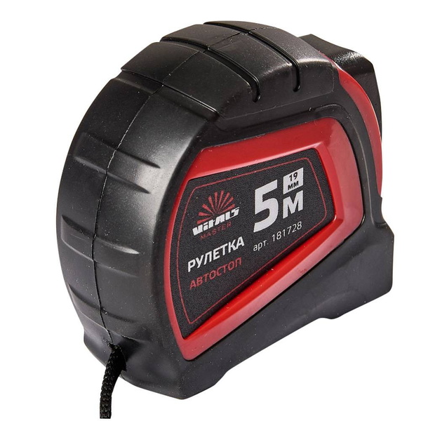 Рулетка Vitals Master 5 м х 19 мм автостоп
