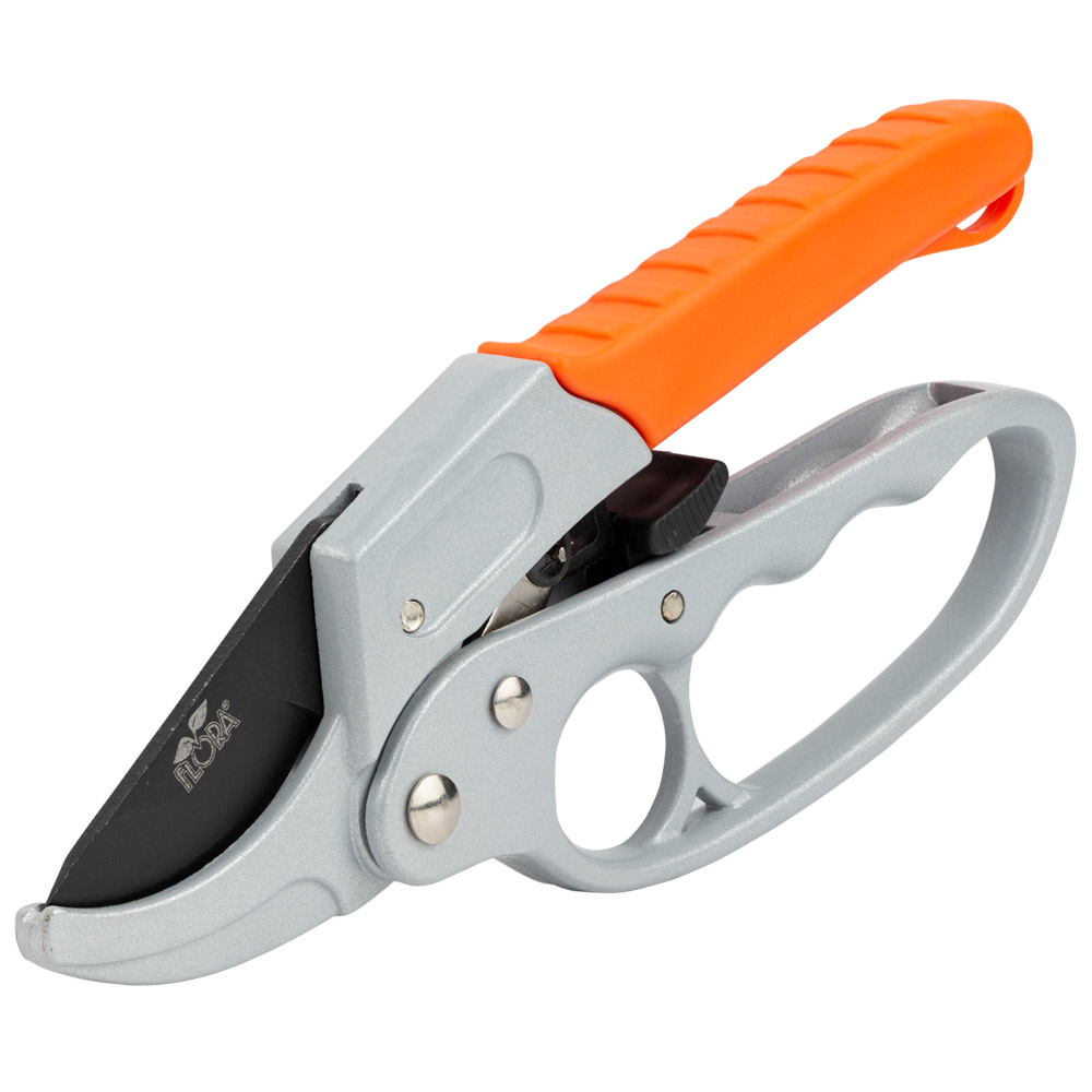 Секатор Flora з храповим механізмом 200 мм