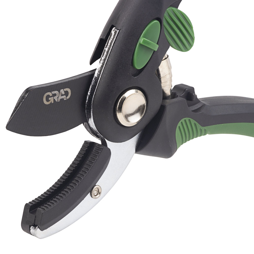 Секатор Grad з ковадлом 210 мм регулятор розкриття