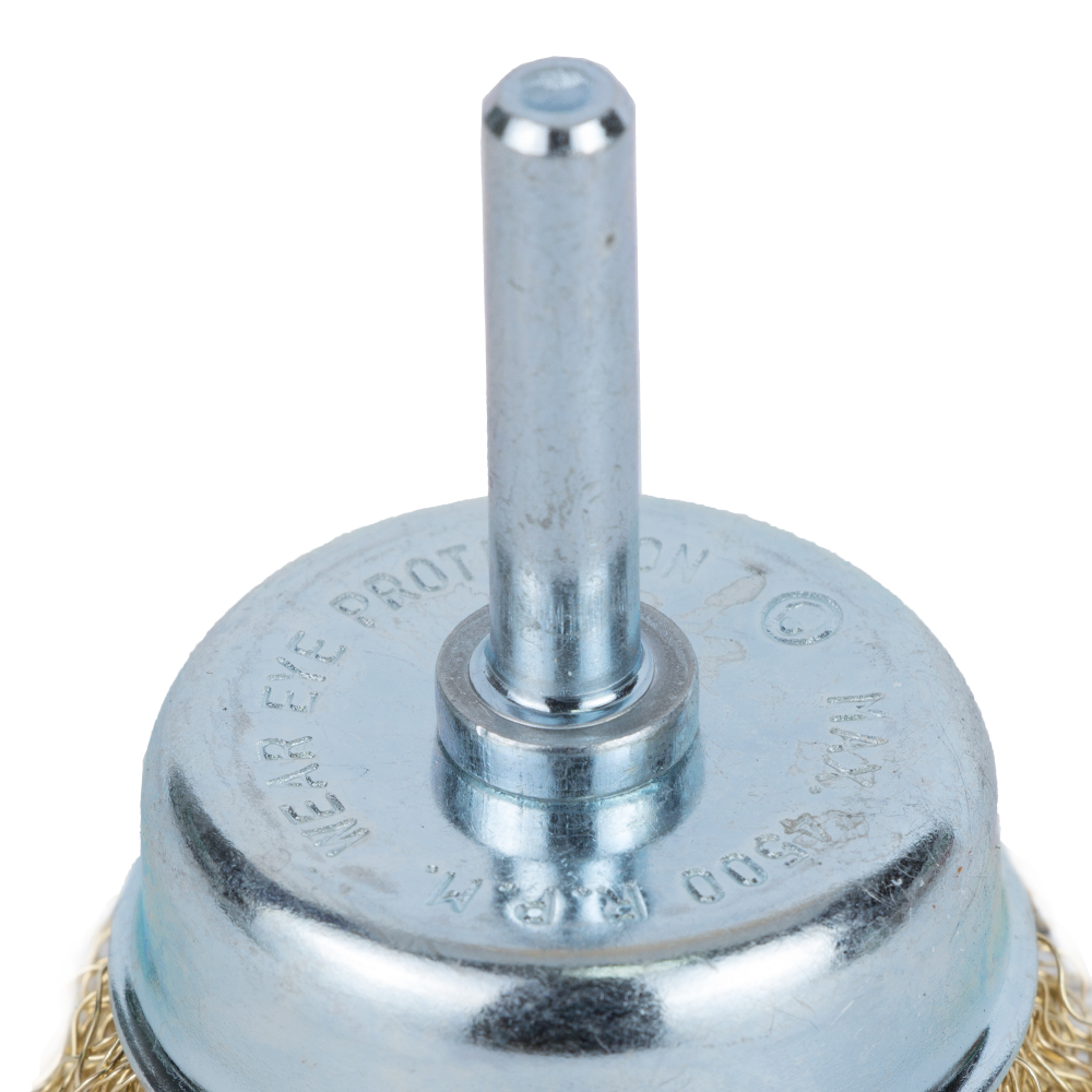 Щітка дротяна Grad чашоподібна Ø50 мм хвостовик Ø6 мм (латунована)